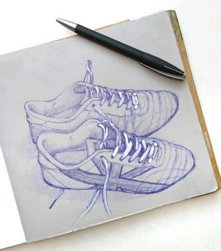 Zeichnung Sneaker